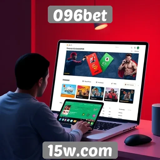 Navegação e design do site 096bet